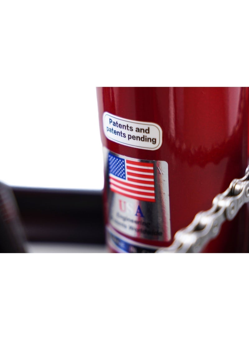 Dahon Unio E20 20" Red Folding E-Bike | 250W Motor, 7-Speed Shimano Gear, Hidden Battery  | 20" Wheels, Integrated Lights - Image 4